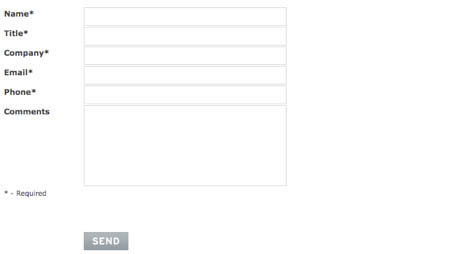 website contact form
