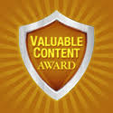 Gold valuable content award badge